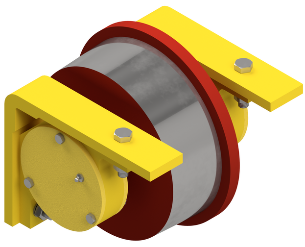 Rotary shaft hollow bearing drive wheel